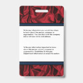 Bar-Logo für das Foto eines Mitarbeiters Ausweis (Rückseite)