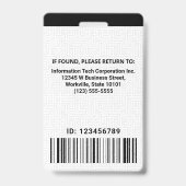 BAR-Logo für das IT-Foto "Benutzerdefinierter Comp Ausweis (Rückseite)