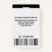 BAR-Logo für das IT-Foto "Benutzerdefinierter Comp Ausweis (Rückseite)