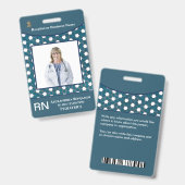 Bar-Logo für Foto-Name des Mitarbeiters - Benutzer Ausweis (Vorder- & Rückseite)