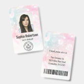 Bar-Logo-Glitzer für benutzerdefinierte Mitarbeite Ausweis (Vorder- & Rückseite)