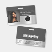 Bar-Logo-Name-Scanner für benutzerdefinierte Mitar Ausweis (Vorder- & Rückseite)