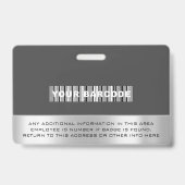 Bar-Logo-Name-Scanner für benutzerdefinierte Mitar Ausweis (Rückseite)
