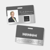 Bar-Logo-Name-Scanner für benutzerdefinierte Mitar Ausweis (Vorder- & Rückseite)