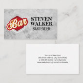 Bar-Logo | Restaurantbranche Terminkarte (Vorne/Hinten)