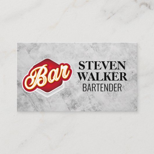 Bar-Logo | Restaurantbranche Terminkarte (Vorderseite)