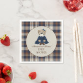 Bär Luxus Mädchen Baby Shower  Serviette (Beispiel)