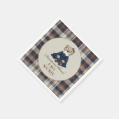 Bär Luxus Mädchen Baby Shower  Serviette (Ecke)