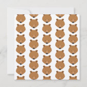 Bär macht ein Silbertier zum ersten Geburtstag Einladung (Rückseite)