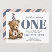 Bär macht einen Geburtstag Einladung (Vorne/Hinten)