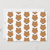 Bär macht zwei Tiere zum zweiten Geburtstag Einladung (Rückseite)