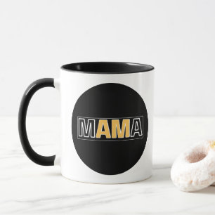 Bär-Mama Minimal Mama Typografie-Design Tasse