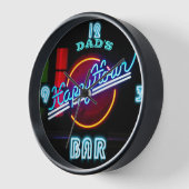 BAR, MANCAVE, DEN - Neon Clock für Vater individue Uhr (Winkel)