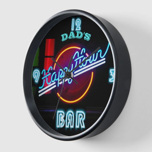 BAR, MANCAVE, DEN - Neon Clock für Vater individue Uhr (Winkel)