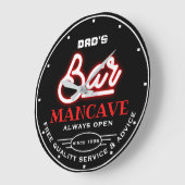 Bar mancave des Vaters oder eines beliebigen Namen Große Wanduhr (Winkel)