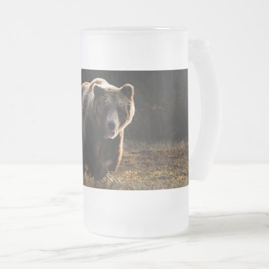 Bär Mattglas Bierglas (VorderseiteRechts)