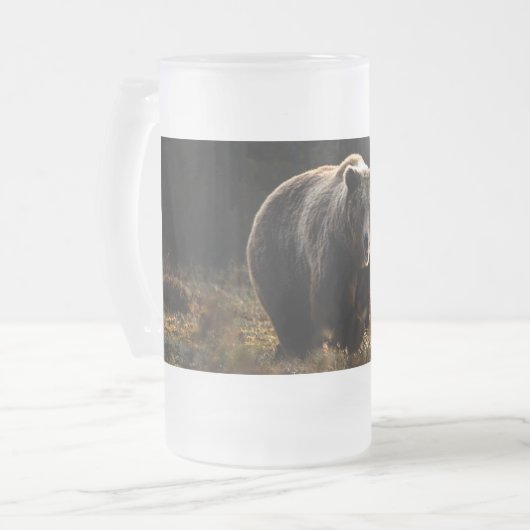 Bär Mattglas Bierglas (Vorderseite Links)