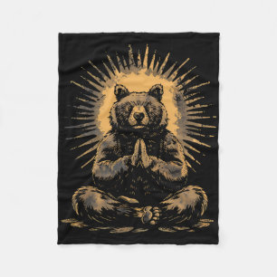 Bär-Meditation-Buddhist-Zen-Buddha-Spiritualität Y Fleecedecke