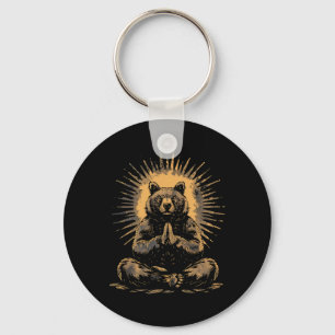 Bär Meditation Buddhistischer Zen Buddha Spiritual Schlüsselanhänger