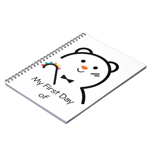 Bär meinen ersten Tag Notizblock (Linke Seite)