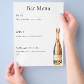 Bar menu Flasche Wein Prosecco Flyer (Hand)