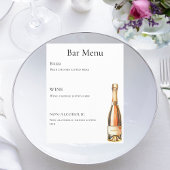 Bar menu Flasche Wein Prosecco Flyer