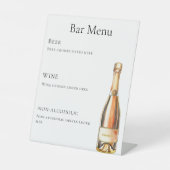 Bar menu Flasche Wein Prosecco Sockelschild (Vorderseite)