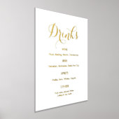 Bar Menu für Hochzeitsgetränke Foliendrucke (Ablage )