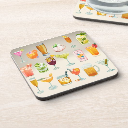 Bar Menü Getränkeuntersetzer (Linke Seite)