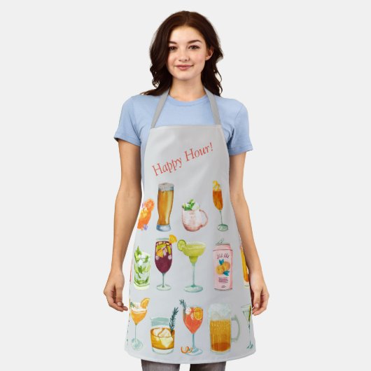 Bar Menu - Happy Hour Bar Tenders Schürze (Getragen)