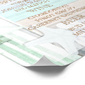 Bar Menu - Hochzeit am Strand Poster (Ecke)