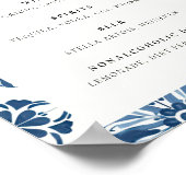 Bar Menu Lemon Positano Hochzeittisch Zeichen Poster (Ecke)