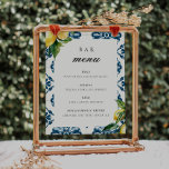 Bar Menu Lemon Positano Hochzeittisch Zeichen Poster<br><div class="desc">Bar Menu Lemon Positano Hochzeittisch Zeichen</div>