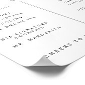 Bar Menu mit Wein Bier und Cocktail-Liste Untersch Poster (Ecke)