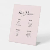 Bar Menu "Rosa Drinks" Sockelschild (Vorderseite)