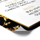 Bar Menu - Schwarz/Gold und schwarz Poster (Ecke)