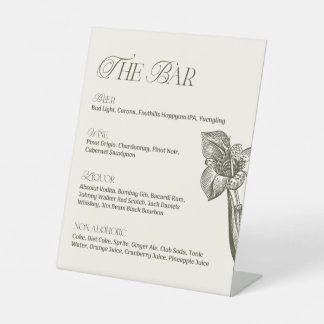 Bar Menu-Signierung Sockelschild