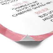 Bar Menu - Viktorianische Dusty-Rose Poster (Ecke)