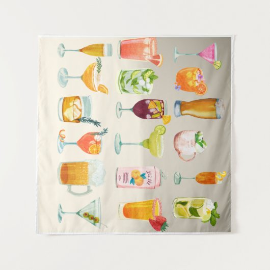 Bar Menü Wandteppich (Vorderseite (Horizontal))