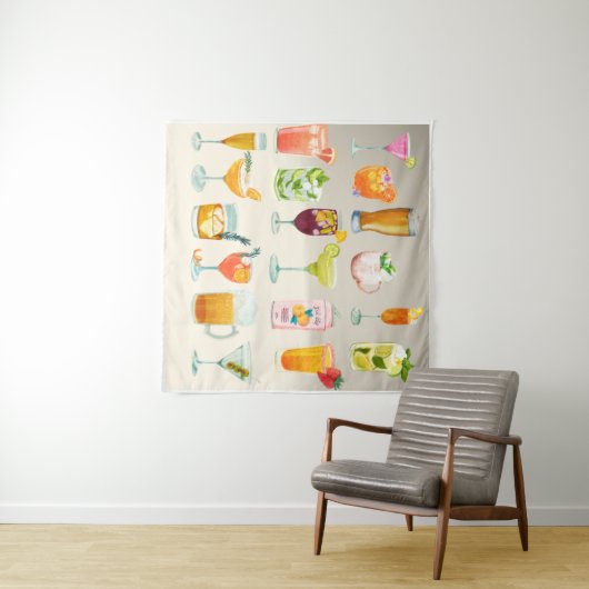 Bar Menü Wandteppich (Beispiel (Horizontal))