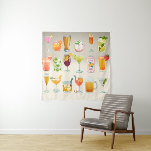 Bar Menü Wandteppich (Beispiel)