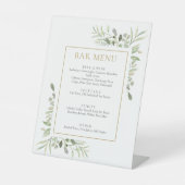 Bar Menu "Watercolor Greenerity" Sockelschild (Vorderseite)