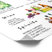 Bar Menu Wedding Calligraphy Elegante Drink Sign Poster (Ecke)