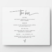 Bar Menu Wedding Drink Empfang Decor G400 Fotoplatte (Vorderseite)