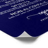 Bar Menu "Wedding Drinks" Poster (Ecke)