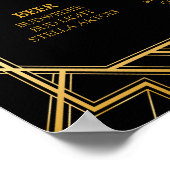 Bar Menu Wedding Sign | Gatsby Art Deco Poster (Ecke)