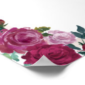 BAR MENU-Zeichen | Bordeaux | Hochzeitsfeier Bar Poster (Ecke)