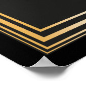 BAR MENU-Zeichen | Große Hochzeit von Gatsby inspi Poster (Ecke)