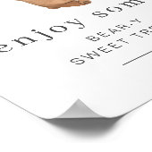 Bär mit 3 blauen Balloons - Sweet Leckereien Unter Poster (Ecke)