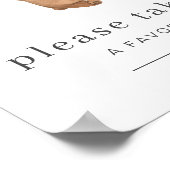 Bär mit 3 braunen Balloons bevorzugen Zeichen Poster (Ecke)